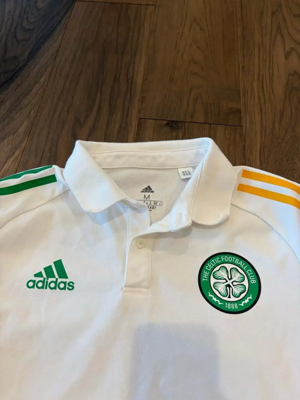 Adidas Celtic FC 2020-21 Aeroready Training Polo Shirt White Size M